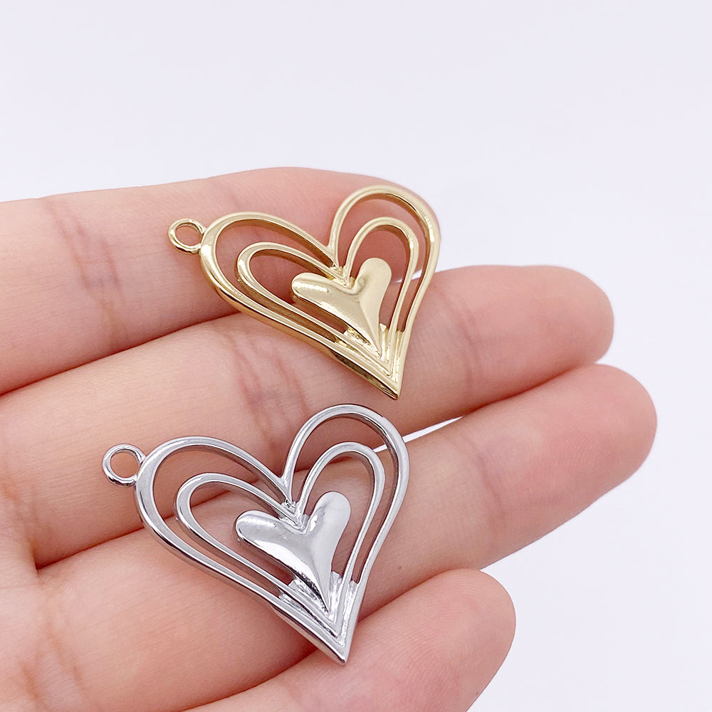 11431 Heart charm for DIY