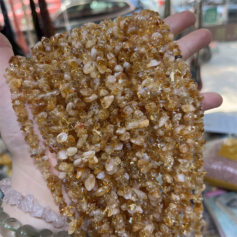 Crystal Chips Beads in natural stone material 5-8mm 80cm