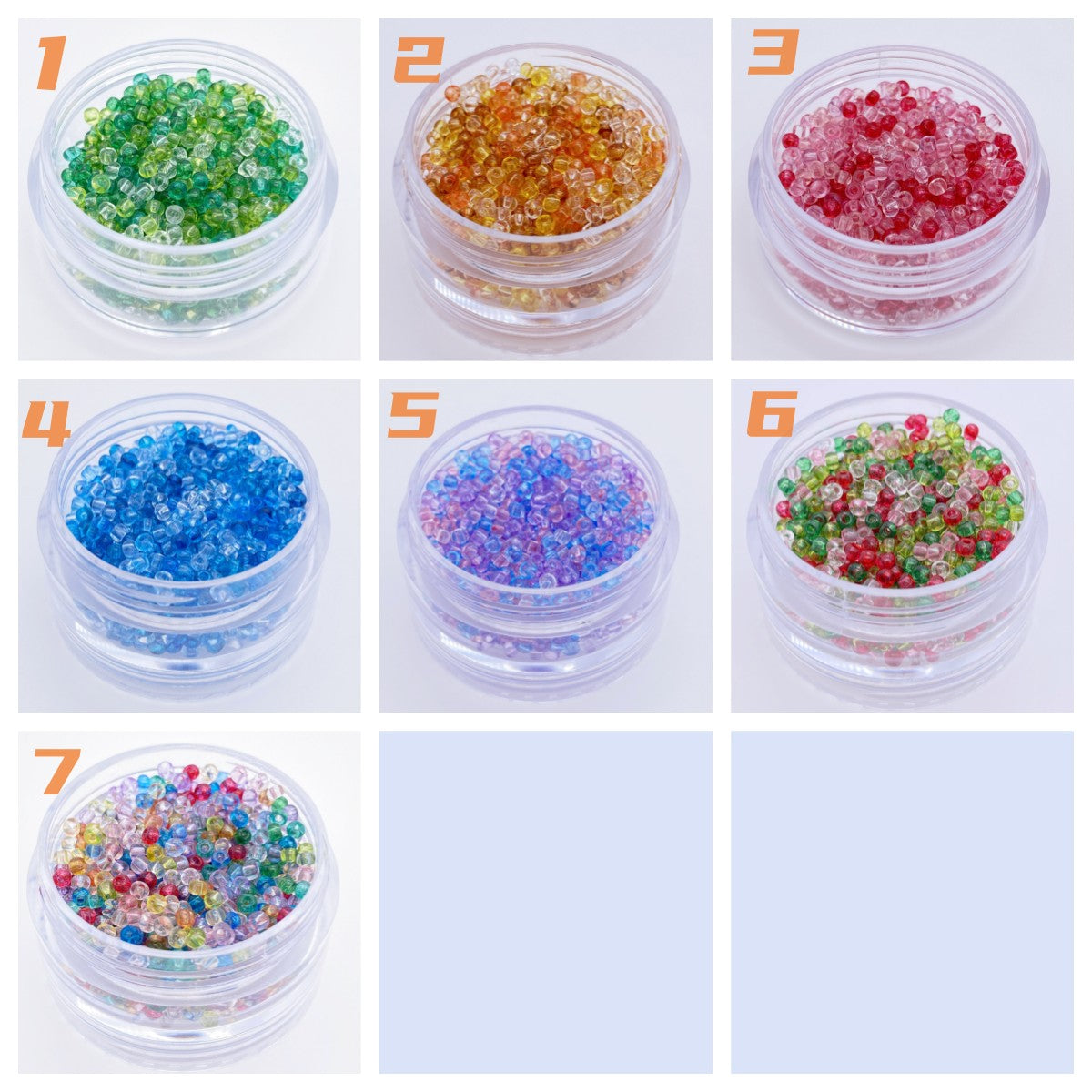 10g 2mm/3mm/4mm clear seed beads for diy bracelet necklace