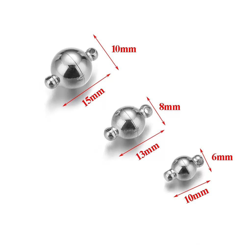Gold/Silver Ball magnetic buckle in stainless steel waterproof clasp