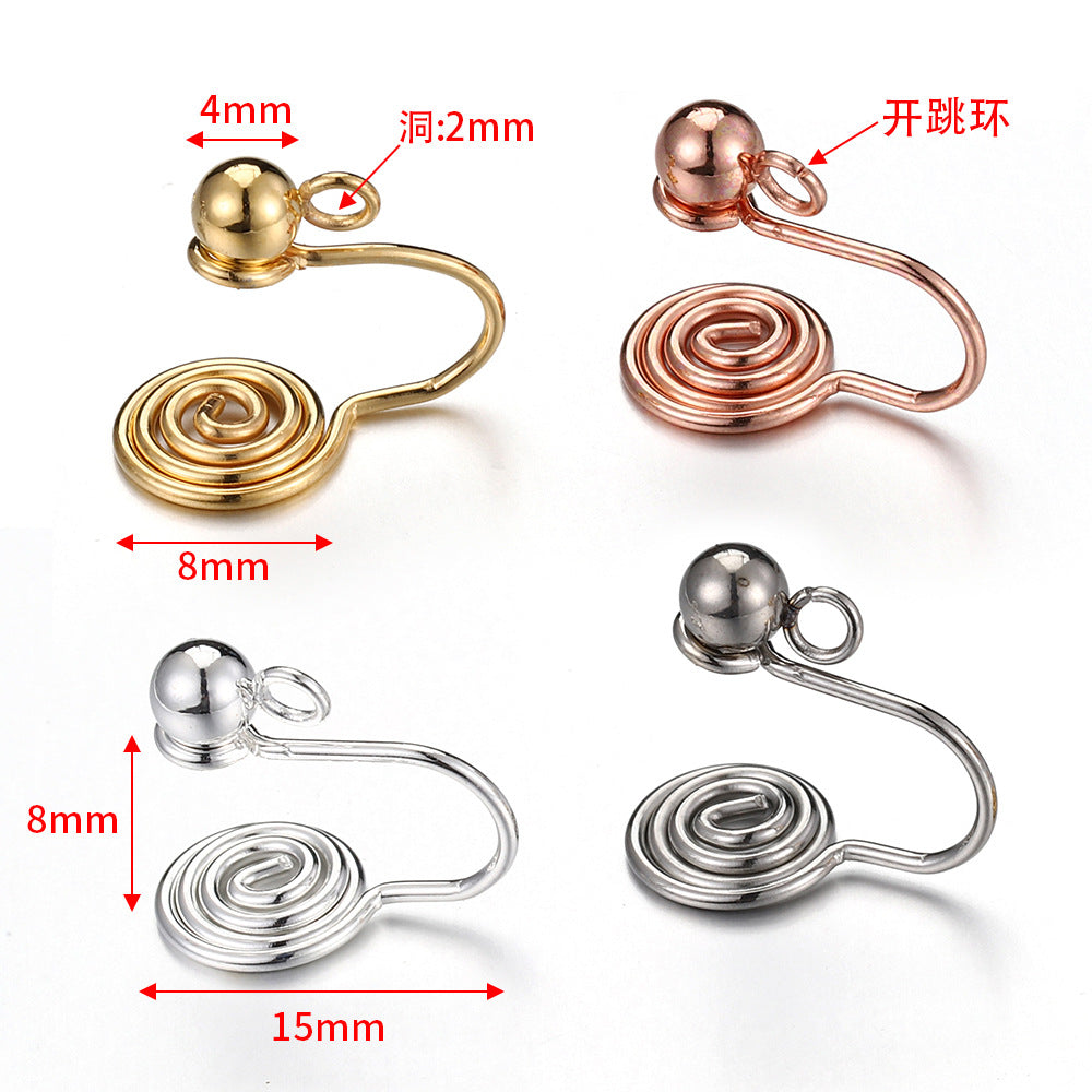 10 PCS Stainless Steel Earclip with silica gel