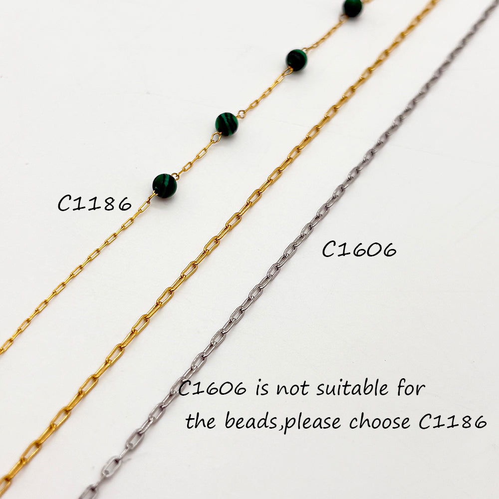 C1606 1.5mm Mini Paper clip Chain