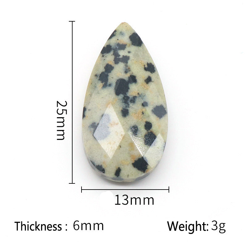 25*13mm Faceted drop natural stone 1pc