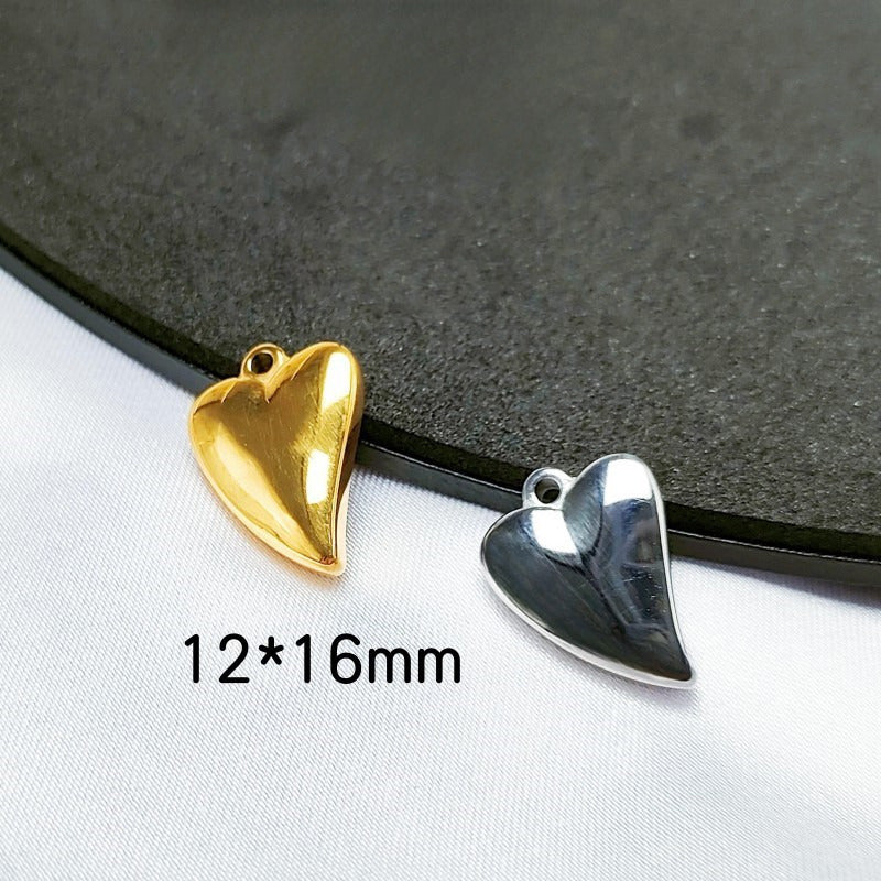 Stainless steel Heart  pendants for Jewelry Making