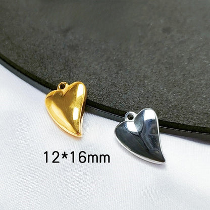 Stainless steel Heart  pendants for Jewelry Making