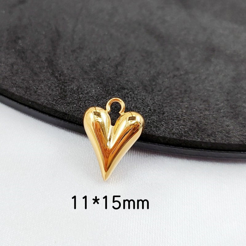 Stainless steel Heart  pendants for Jewelry Making