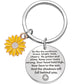 Sunflower Words Keychain Good Gift Stainless Steel Keychain
