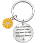 Sunflower Words Keychain Good Gift Stainless Steel Keychain