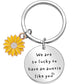 Sunflower Words Keychain Good Gift Stainless Steel Keychain