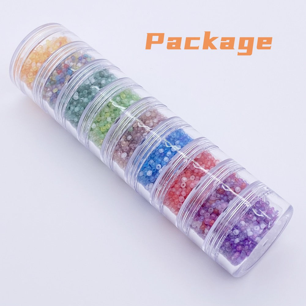 10g 2mm/3mm/4mm clear seed beads for diy bracelet necklace