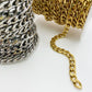 C1555 6.7mm 1:1 cuban chain-Vacuum Plating Waterproof Stainless steel chain