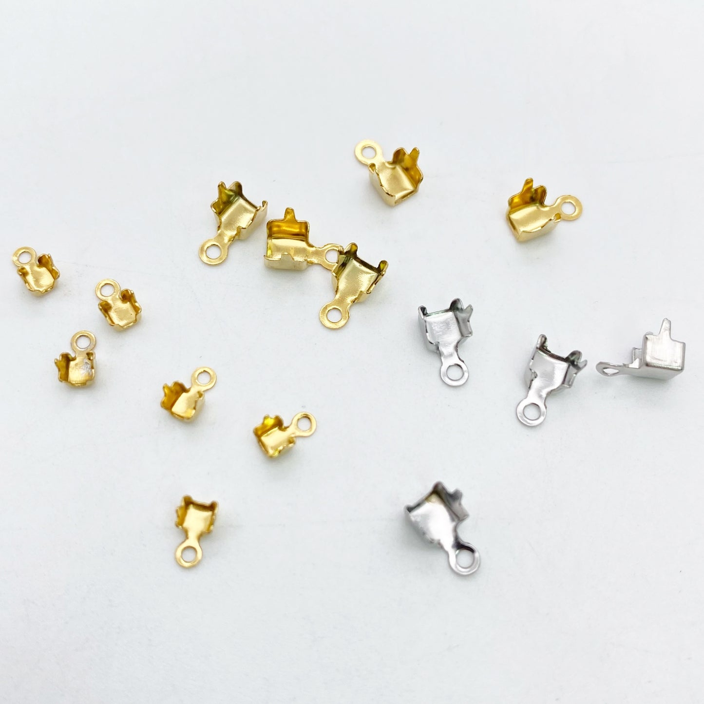 C1244 10 pcs/pack 2mm/3mm Cup Rhinestone Chain/Clawchain Connector,Clasp End