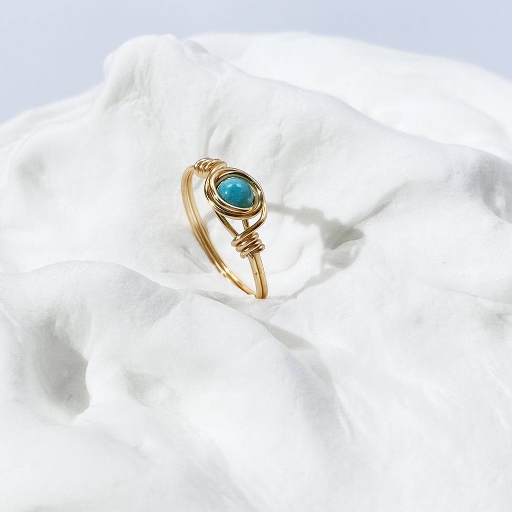 Turquoise Rings ,Wire wrapped jewelry ,handmade ring,Boho style for women