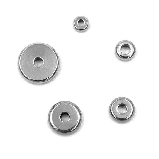 20/100pcs/pack crimp wheel beads -Vacuum Plating Waterproof Stainless steel