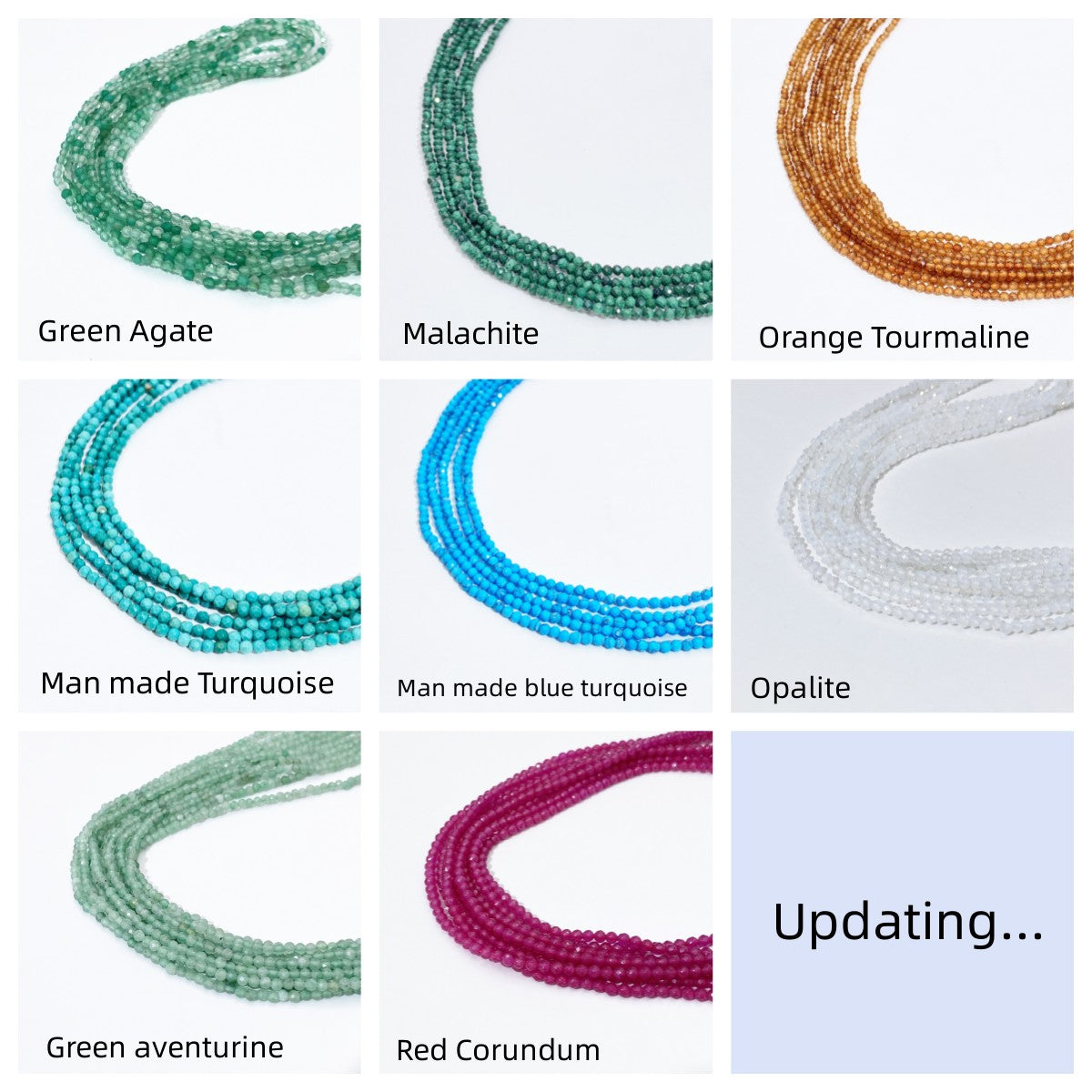 MIX 3mm Natural Faceted stone beads for jewelry DIY