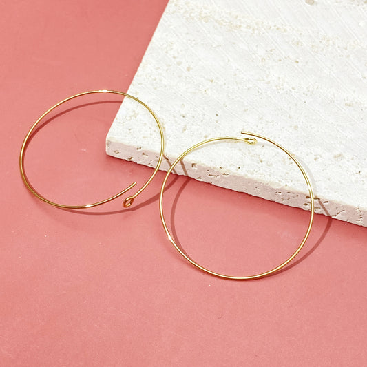 Thin Earring hoop 0.8*50 mm