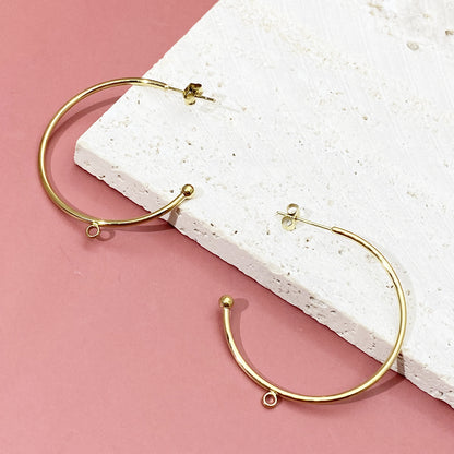 Earring hoop with jump ring