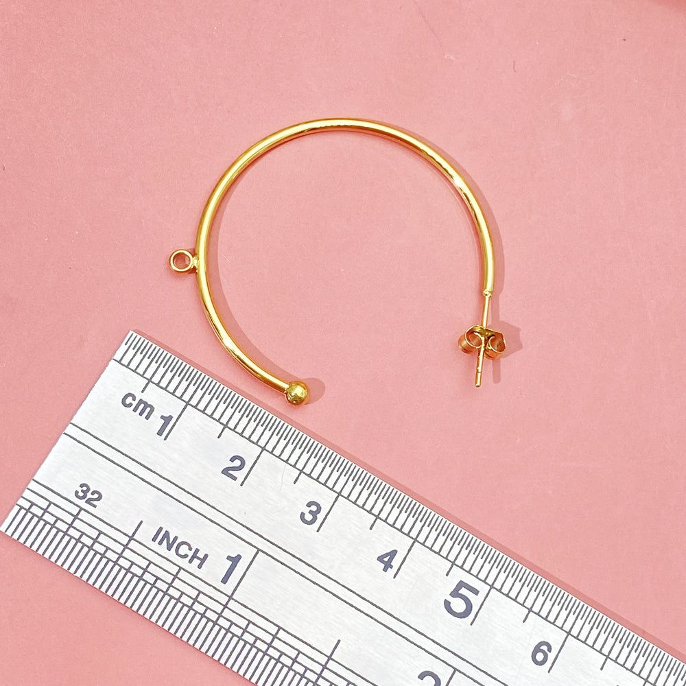 Earring hoop with jump ring