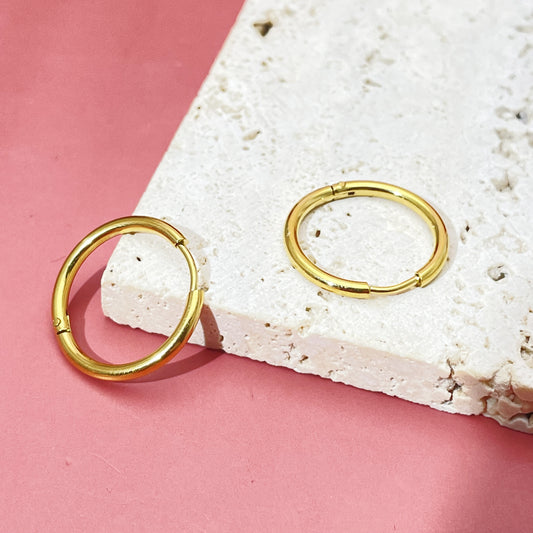 Small circle Hoop Earring Waterproof and Fadeless