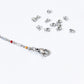  Stainless Steel Ball Chain Clasps End Crimping Cover Beads Connector For DIY Jewelry Making