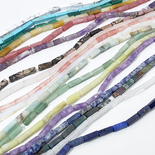 4*13 Tube Faceted beads for DIY