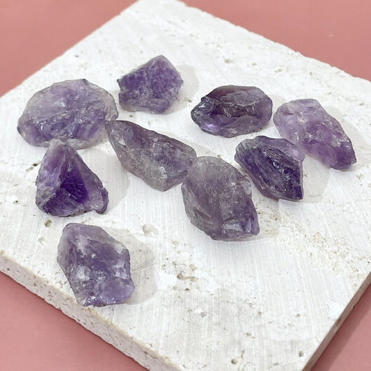 5pcs Raw stone amethyst