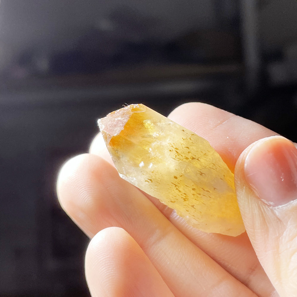 Natural Citrine Raw stone charm for DIY
