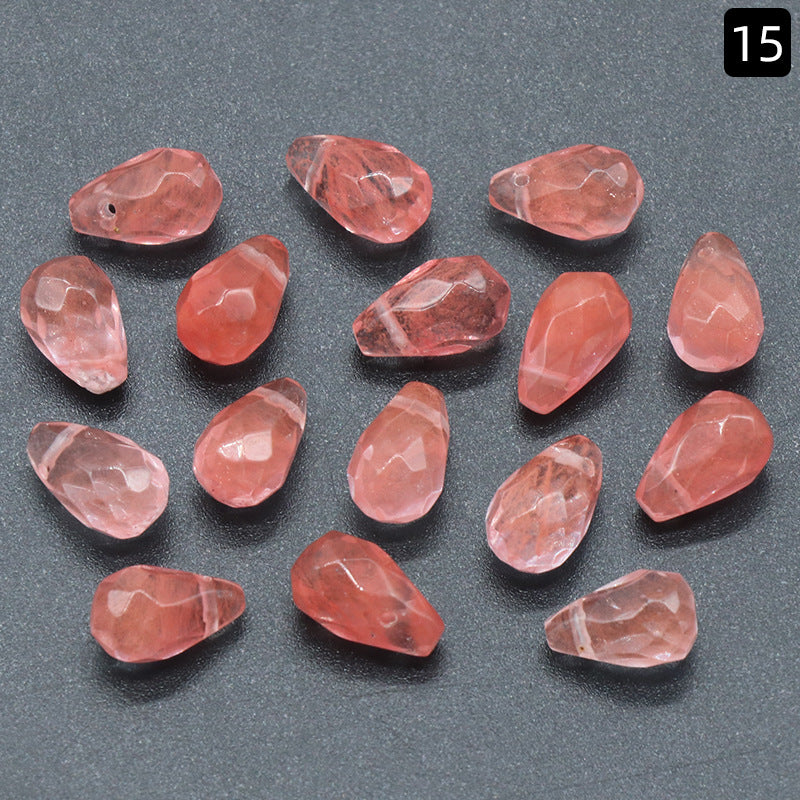 10pcs/pack 8*12 mm Faceted drop natural stone