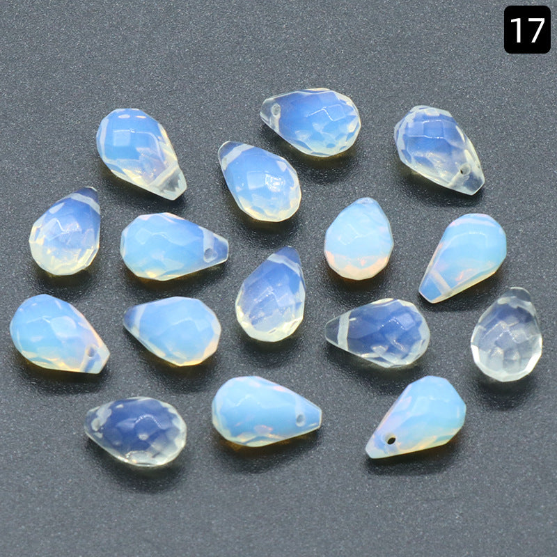 10pcs/pack 8*12 mm Faceted drop natural stone