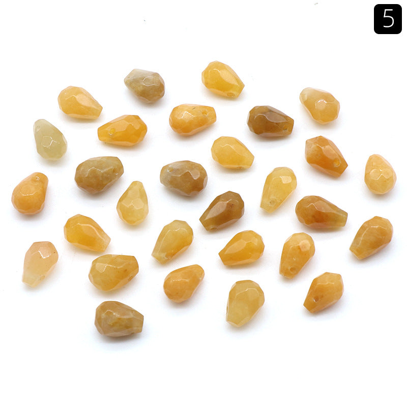 10pcs/pack  6*9mm Faceted drop natural stone