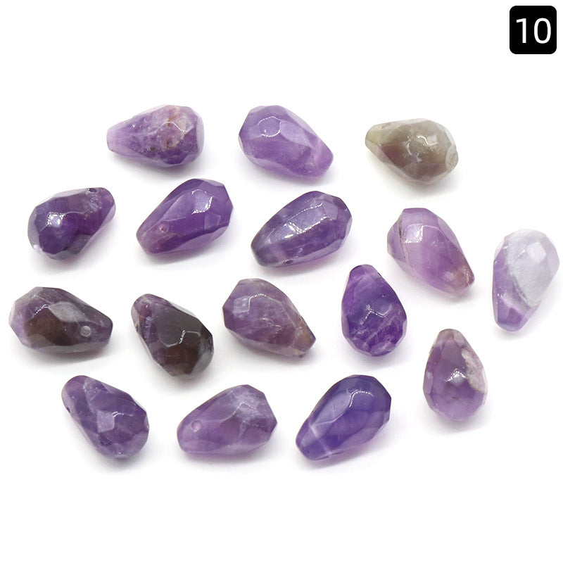 10pcs/pack 8*12 mm Faceted drop natural stone