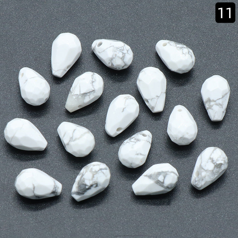 10pcs/pack 8*12 mm Faceted drop natural stone