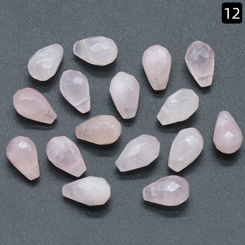 10pcs/pack 8*12 mm Faceted drop natural stone