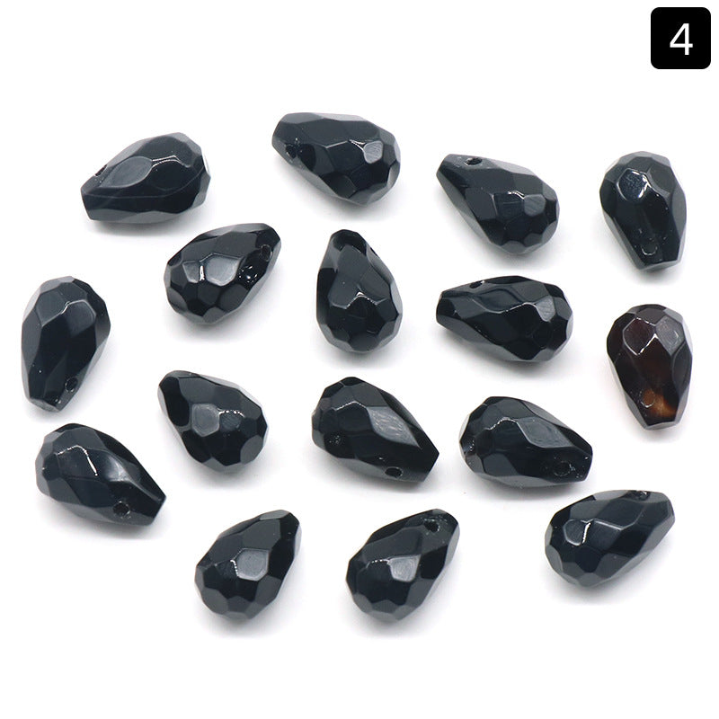 10pcs/pack 8*12 mm Faceted drop natural stone