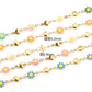 C27 Daisy and Heart Enamel Chain-Vacuum Plating Waterproof Stainless steel chain