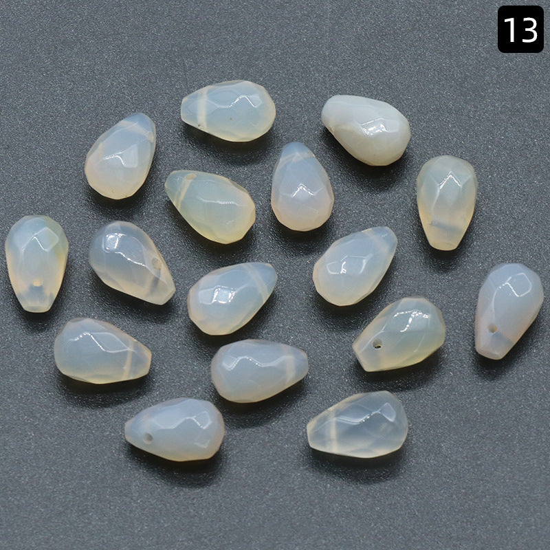 10pcs/pack 8*12 mm Faceted drop natural stone