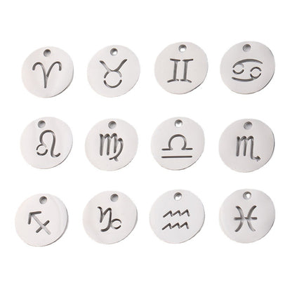 12 Zodiac Signs Charmsin Stainless Steel