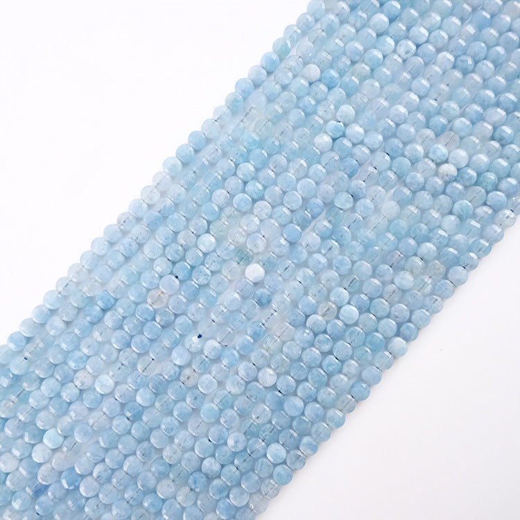 4mm FLAT faceted beads -natural stone beads for DIY jewelry