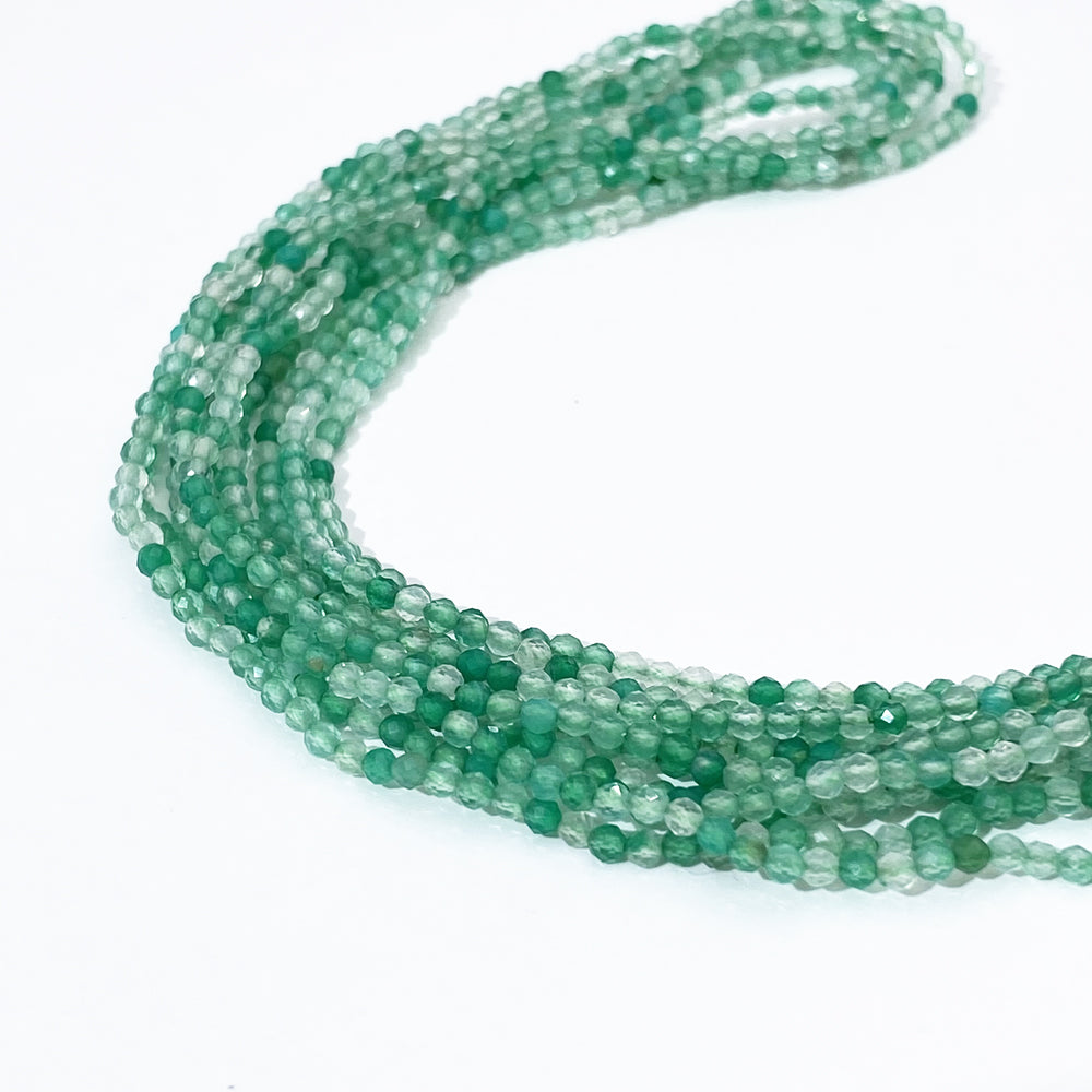A MIX 2mm Natural Faceted stone beads for jewelry DIY